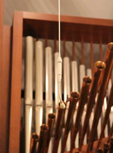 Organ-Hanging-Mic- Church Sound Systems Northern Virginia