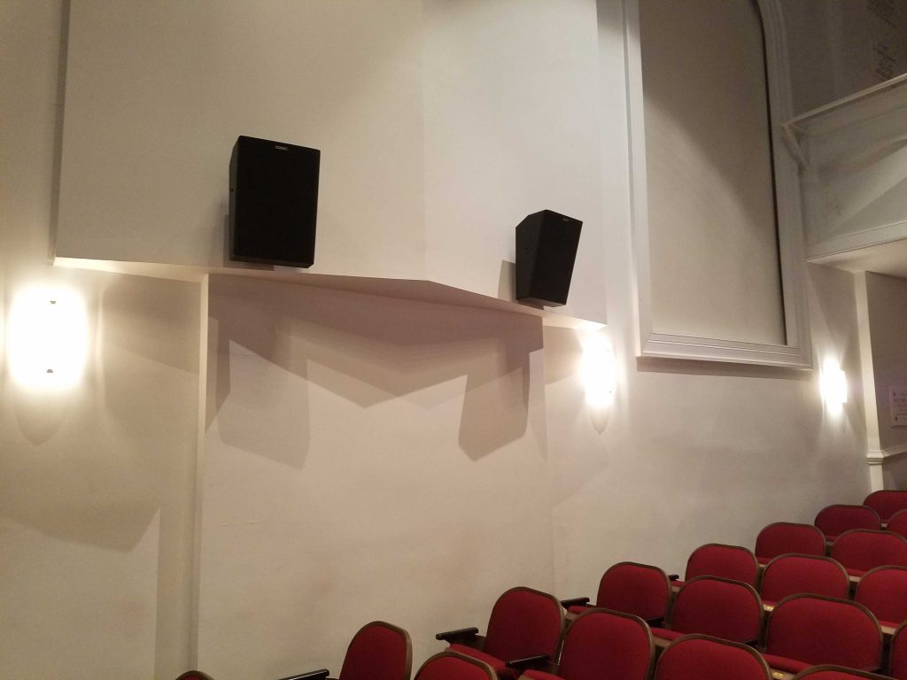 Surround sound installed in a high school theater