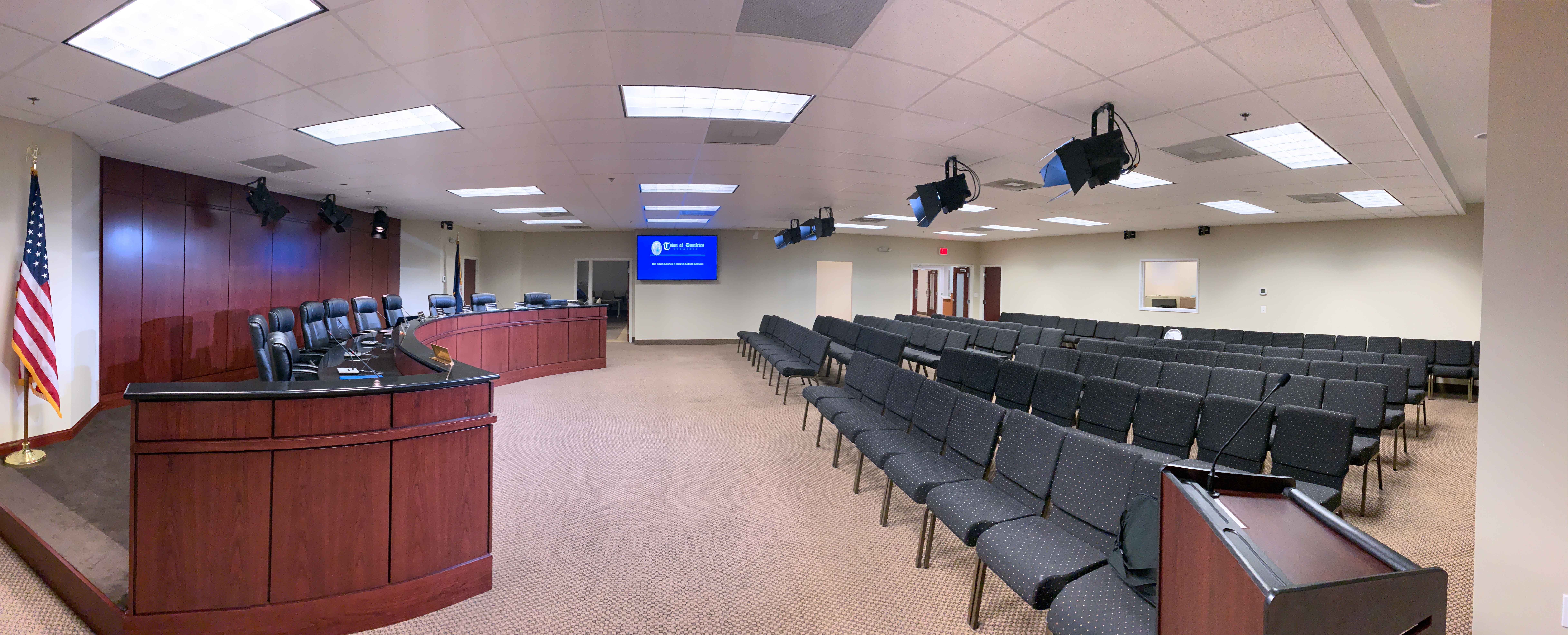 Dumfries, VA, city council meeting room
