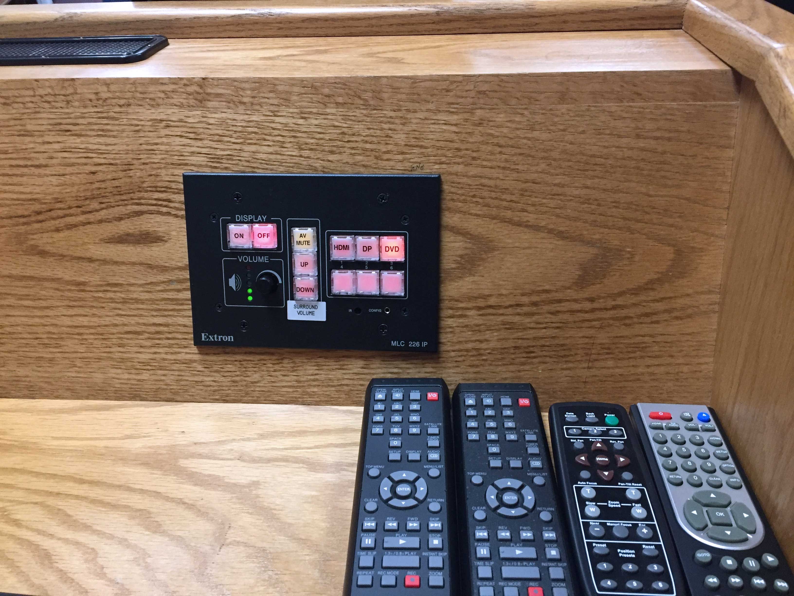 O’Donnell Lecture Hall Display Controls