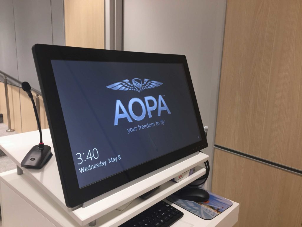 AOPA Meeting Space Monitor