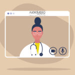 Cartoon of a doctor using AV solutions