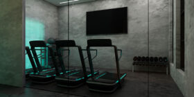 AV in place at a gym, using a gym audio visual company